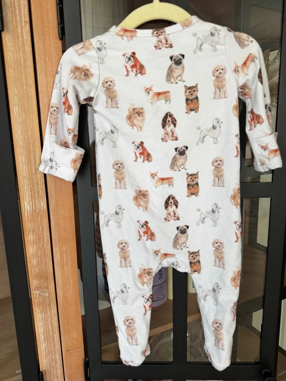 Caden Lane puppy footies dogs best friends puppies zippy baby newborn neutral